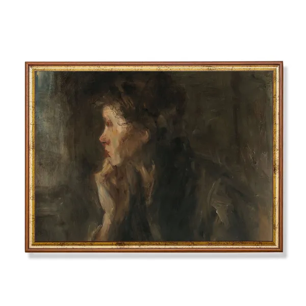 Victorian Lady Vintage Portrait Wall Art Print