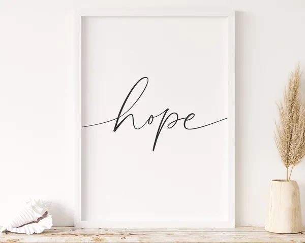 Hope Print, Bible Verse Christian Farmhouse Decor
