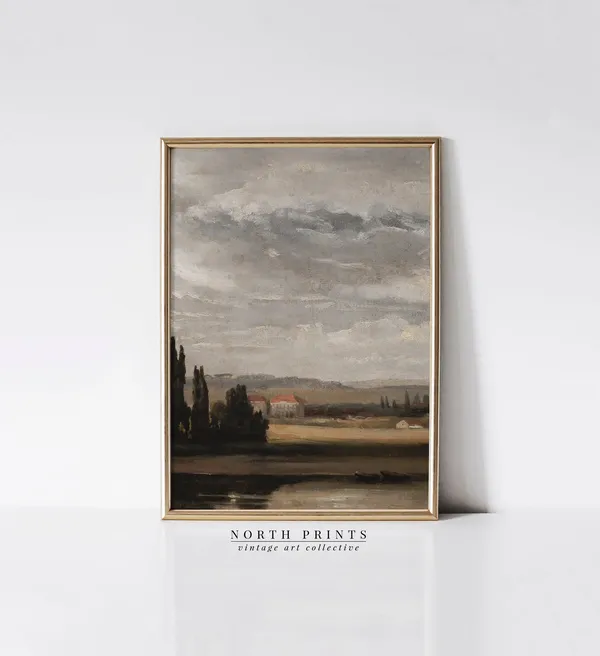 European Landscape Vintage Moody Art Print