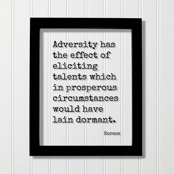Horace Adversity Quote Typography Art Print