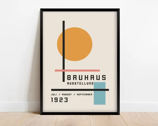 Bauhaus Exhibition Poster 1923, Mid Century Art Print