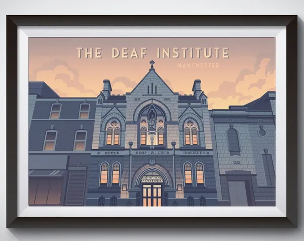 The Deaf Institute, Manchester Travel Poster
