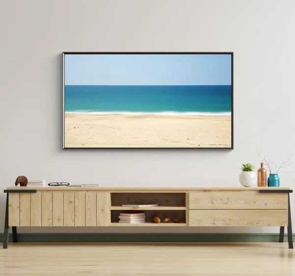 Neutral Beach Coastal Art Print for TV Display