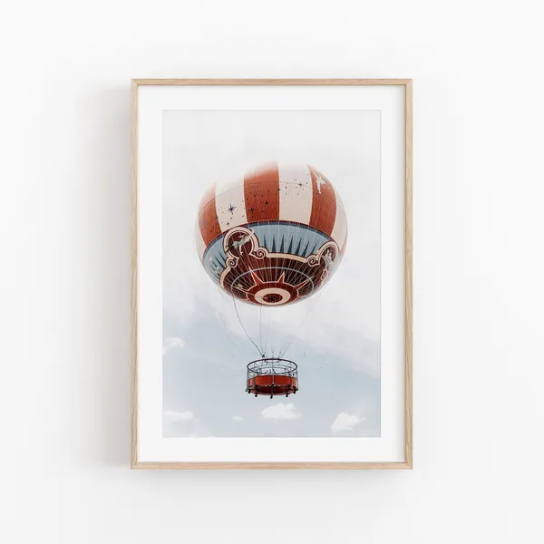 Hot Air Balloons Vintage Balloon Art Print