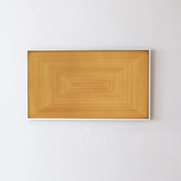 Yellow Abstract Frame TV Art, Geometric Poster