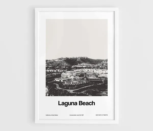 Laguna Beach California Minimalist City Travel Poster