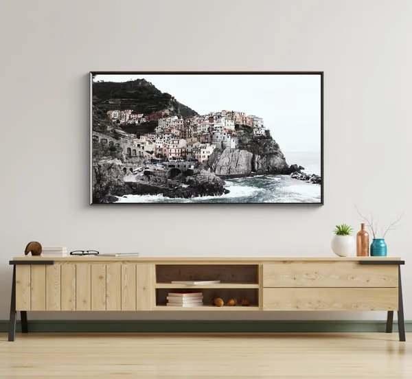 Beach Town in Italy Travel Poster, Coastal Decor