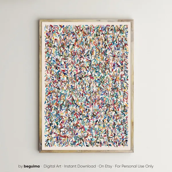 Modern Abstract Colorful Wall Print, Contemporary Decor