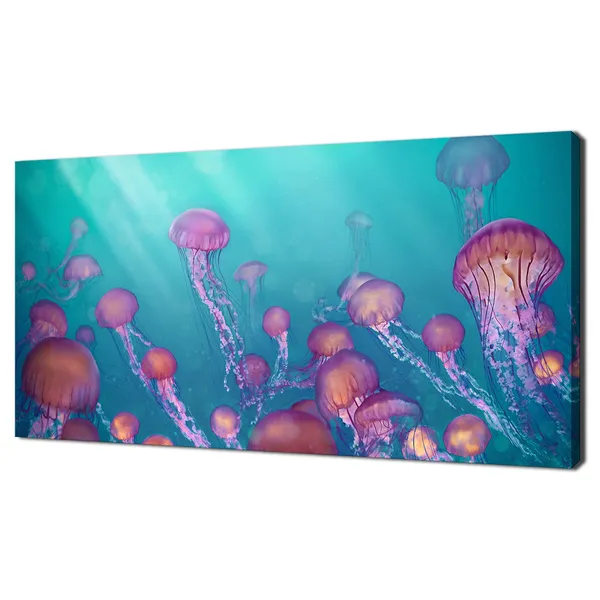Jellyfish Family Modern Ocean Wall Art Print