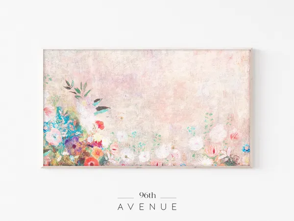 Spring Floral Abstract Oil Painting Art Print