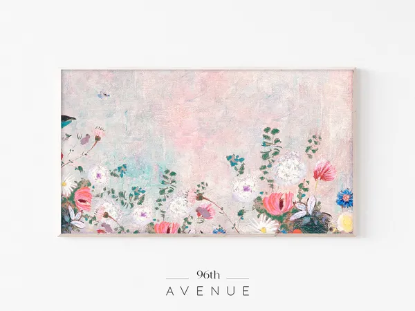 Spring Floral Abstract Painting Art Print