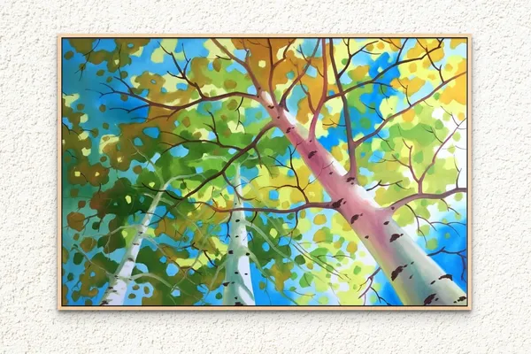 Abstract Birch Forest Art Print, Contemporary Landscape
