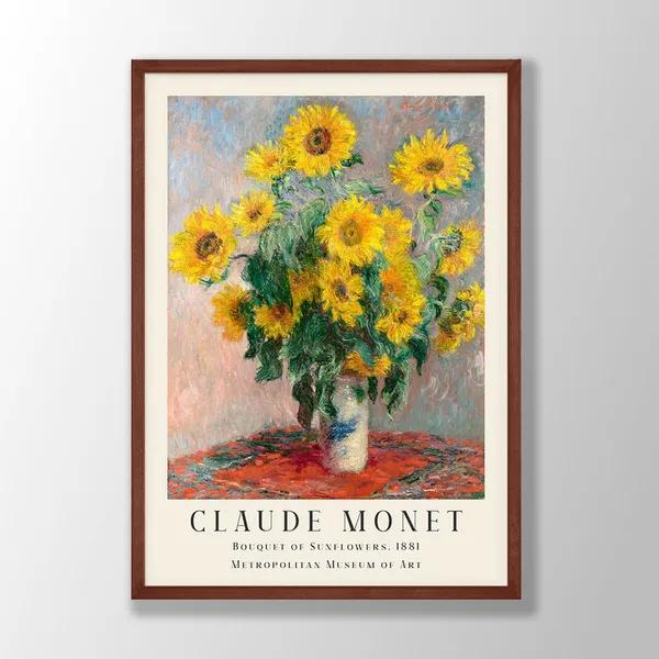 Claude Monet Art Print, Flower Wall Nouveau