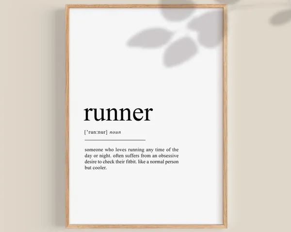 Runner Definition Running Poster, Athletics Art Print