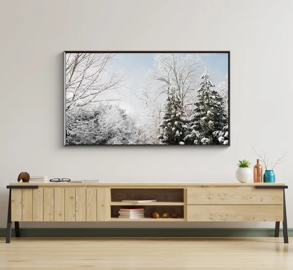 Snowy Tree Landscape Winter Art Poster Print