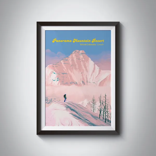 Panorama Mountain Ski Resort Vintage Travel Poster