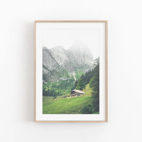 Switzerland Forest Print, Nature Art Print