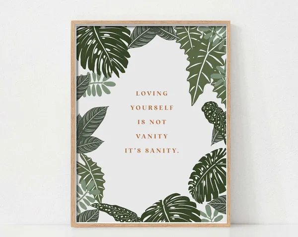 Self Love Print for Plant Lovers, Valentine Art Print