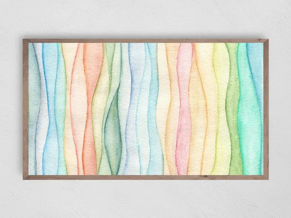 Rainbow Watercolors Abstract Art for TV, Art Print