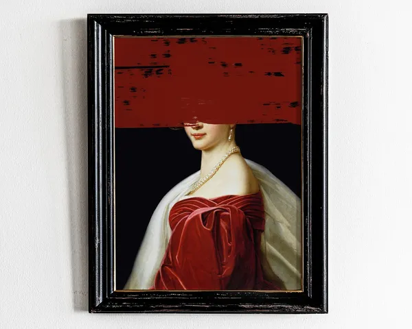 Vintage Portrait Collage Art Print, Surreal Beauty