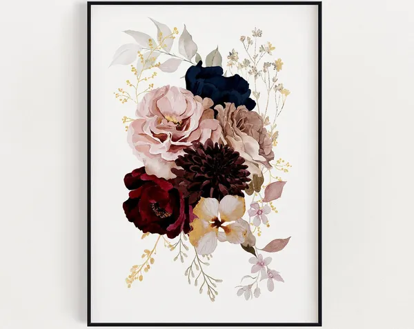 Spring Floral Botanical Wall Art Print, Home Decor
