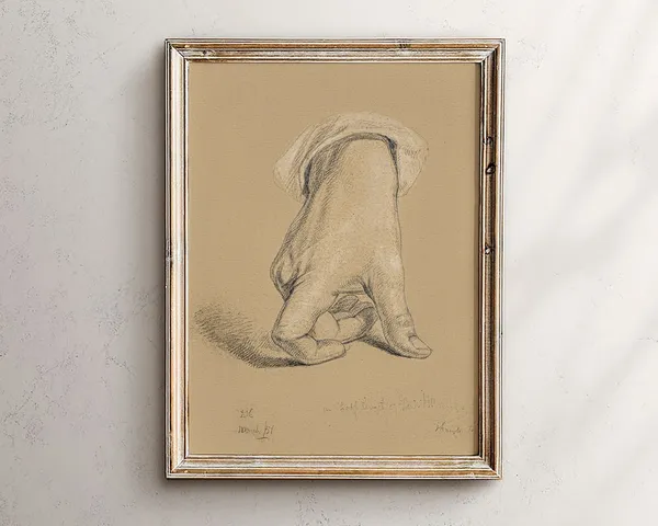 Figure Study Drawing Charcoal Sketch Art Print