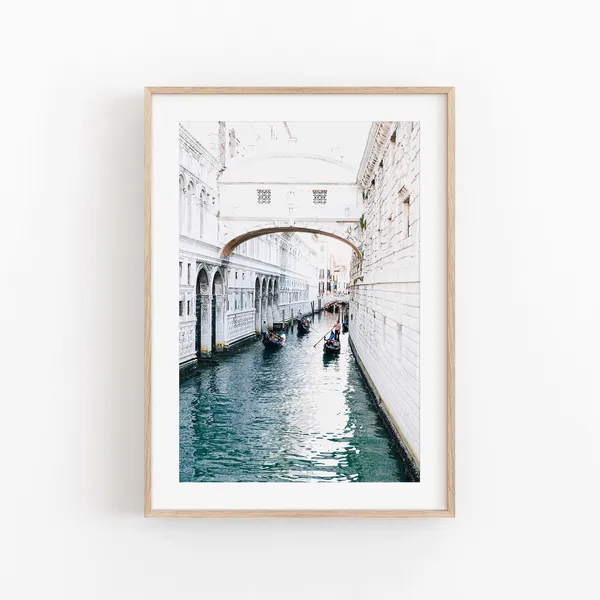 Italy City Print, Venice Gondola Travel Poster