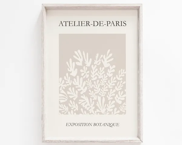 Matisse-Inspired Boho Neutral Wall Art Print