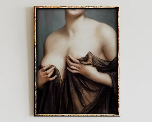 Feminine Woman Portrait Vintage Wall Art Print