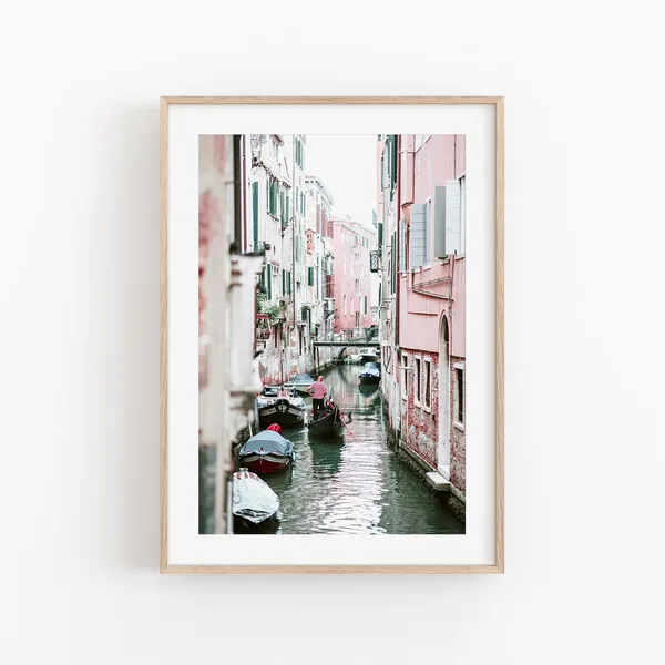 Venice Cityscape Travel Poster, Italy Wall Decor
