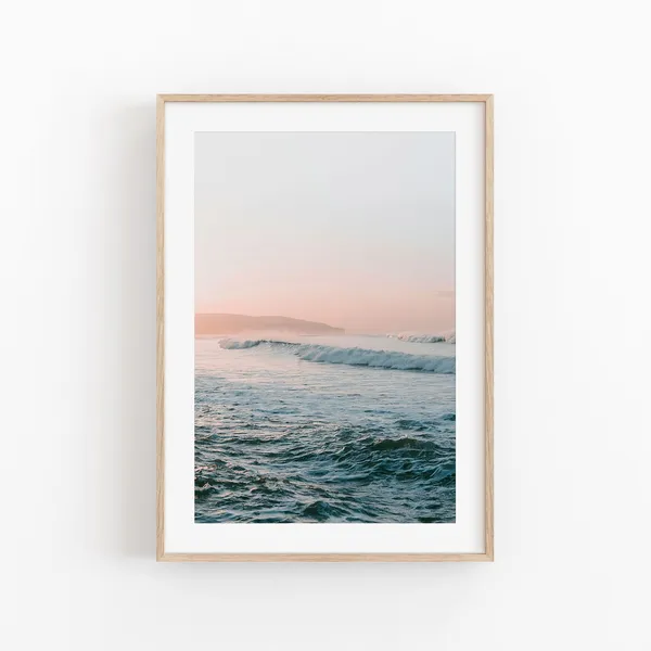 Beach Modern Minimalist Art Print, Ocean