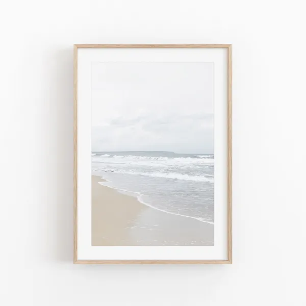 Mediterranean Sea Minimalist Art Print, Beach Decor