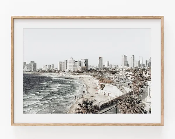 Tel Aviv Beach Print, Coastal Decor Art Print