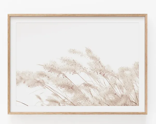 Pampas Grass Farmhouse Botanical Art Print
