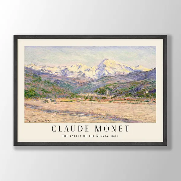 Claude Monet Art Print, Mountain Nouveau Farmhouse Decor