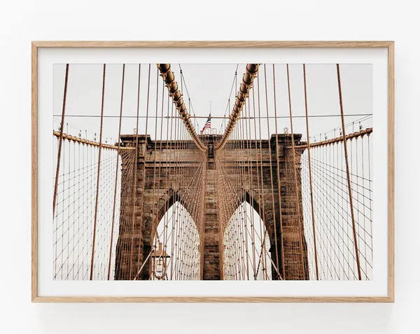 Brooklyn Bridge New York Minimalist Art Print