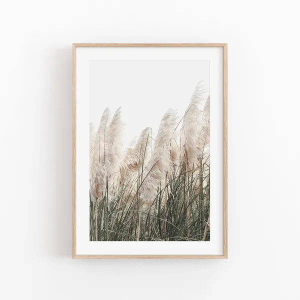 Pampas Grass Farmhouse Rustic Decor Art Print