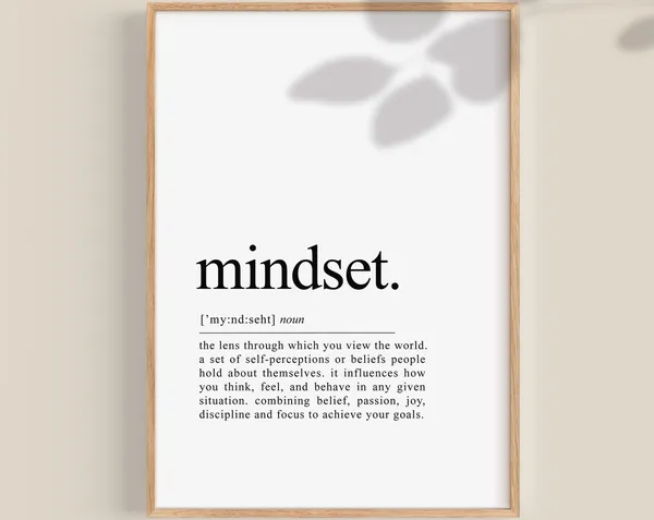Mindset Is Everything Inspirational Quote Art Print