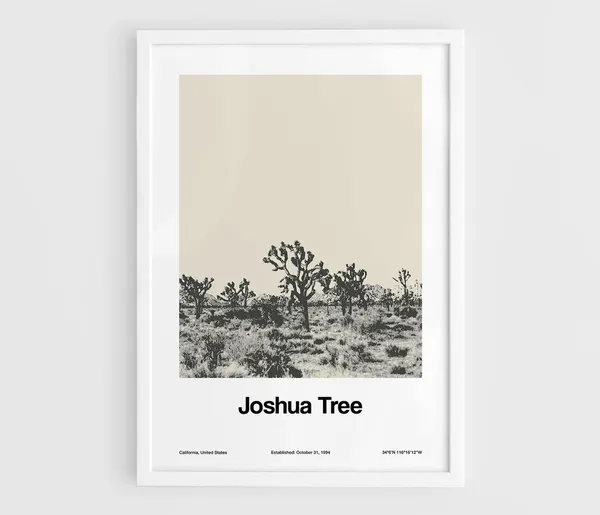 Joshua Tree National Park Minimalist Travel Poster