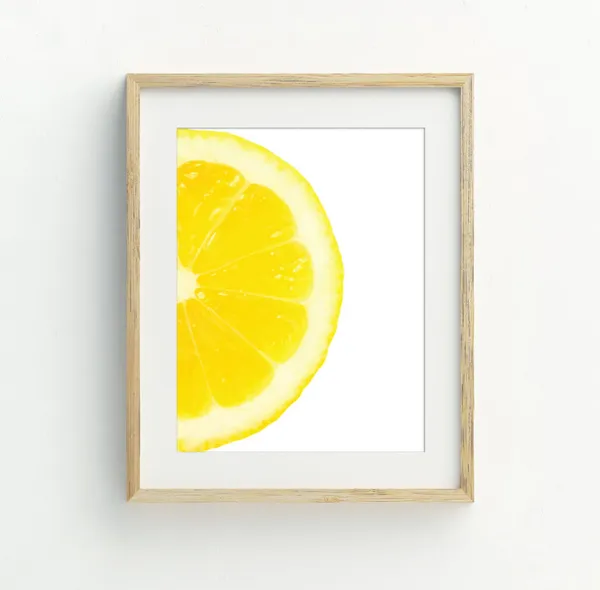 Lemon Slice Minimalist Kitchen Wall Art Print