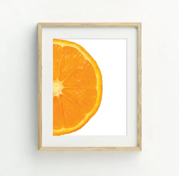 Orange Slice Minimalist Kitchen Wall Art Print