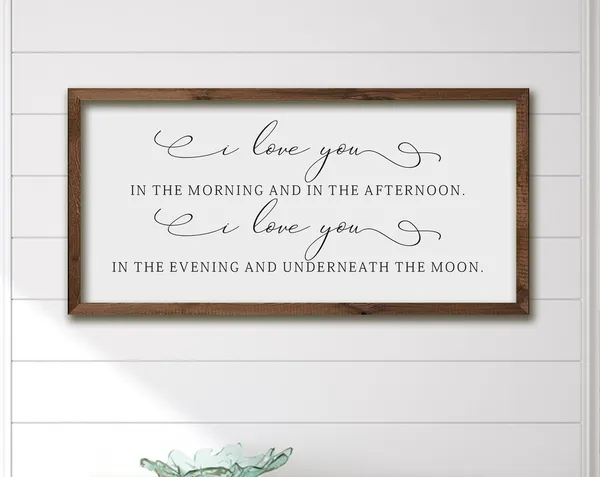 I Love You in the Morning Nursery Sign Art Print