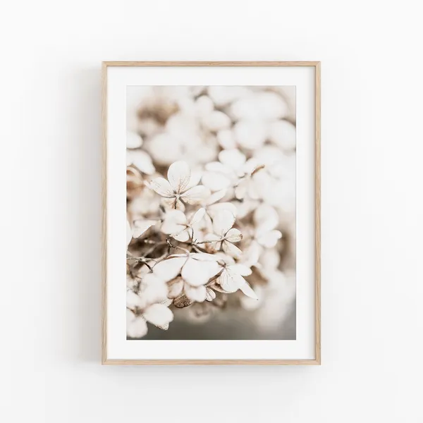 Flowers Print, Modern Minimalist Botanical Poster
