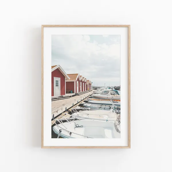 Sweden Cityscape Nature Travel Poster