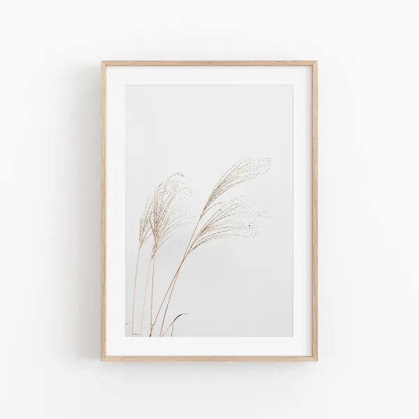 Pampas Grass Print, Rustic Farmhouse Decor