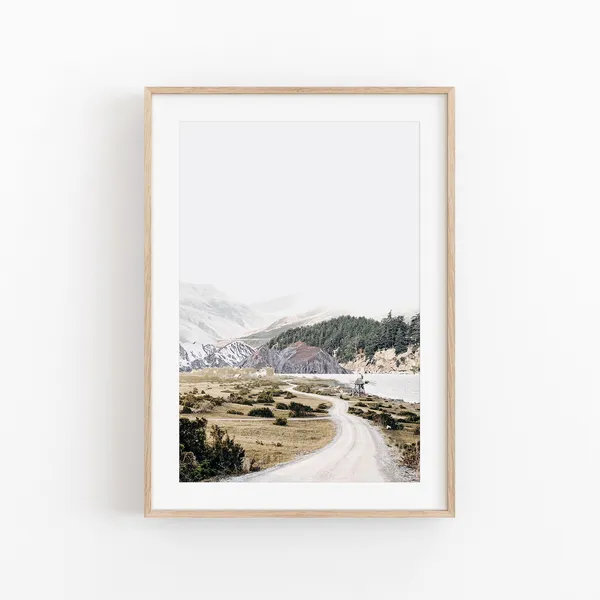 Mountain Modern Minimalist Travel Wall Art Print