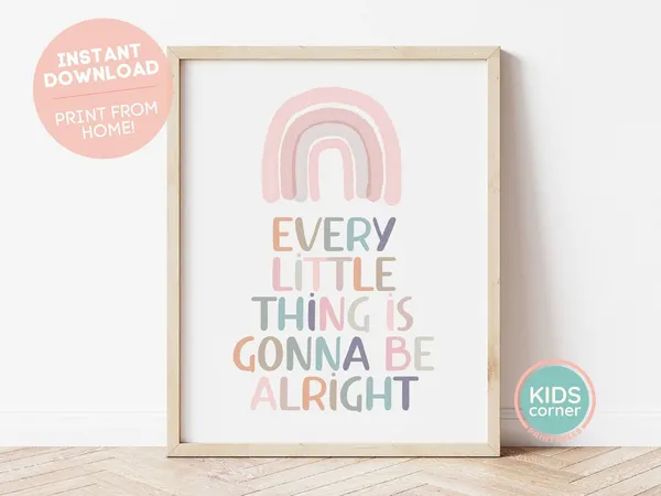 Every Little Thing Is Gonna Be Alright, Boho Art Print