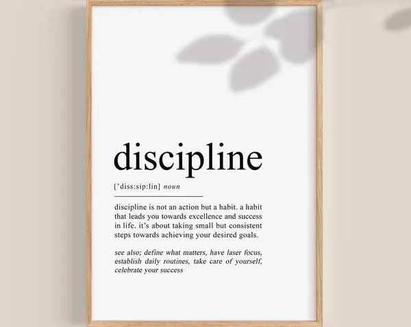 Discipline Definition Office Poster, Boss Lady Quote