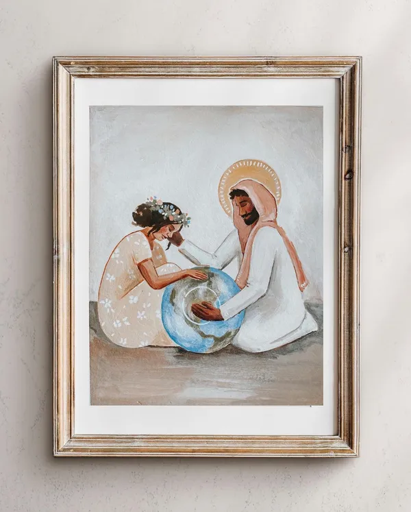 Jesus Christ Art Print, Christian Religious Poster