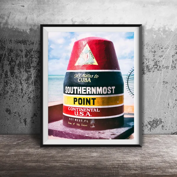 Key West Southernmost Point Marker Travel Poster